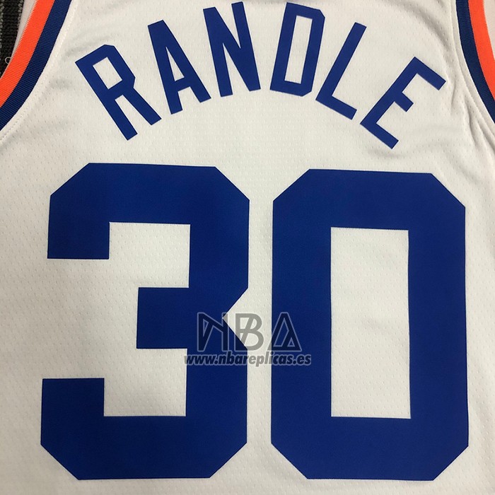 Camiseta New York Knicks Julius Randle NO 30 75th Anniversary Blanco